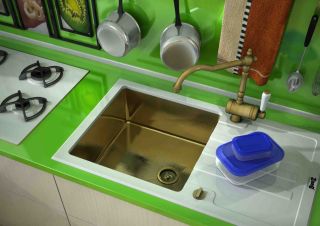 Мойка кухонная Zorg Inox Glass GL-7851-WHITE-BRONZE